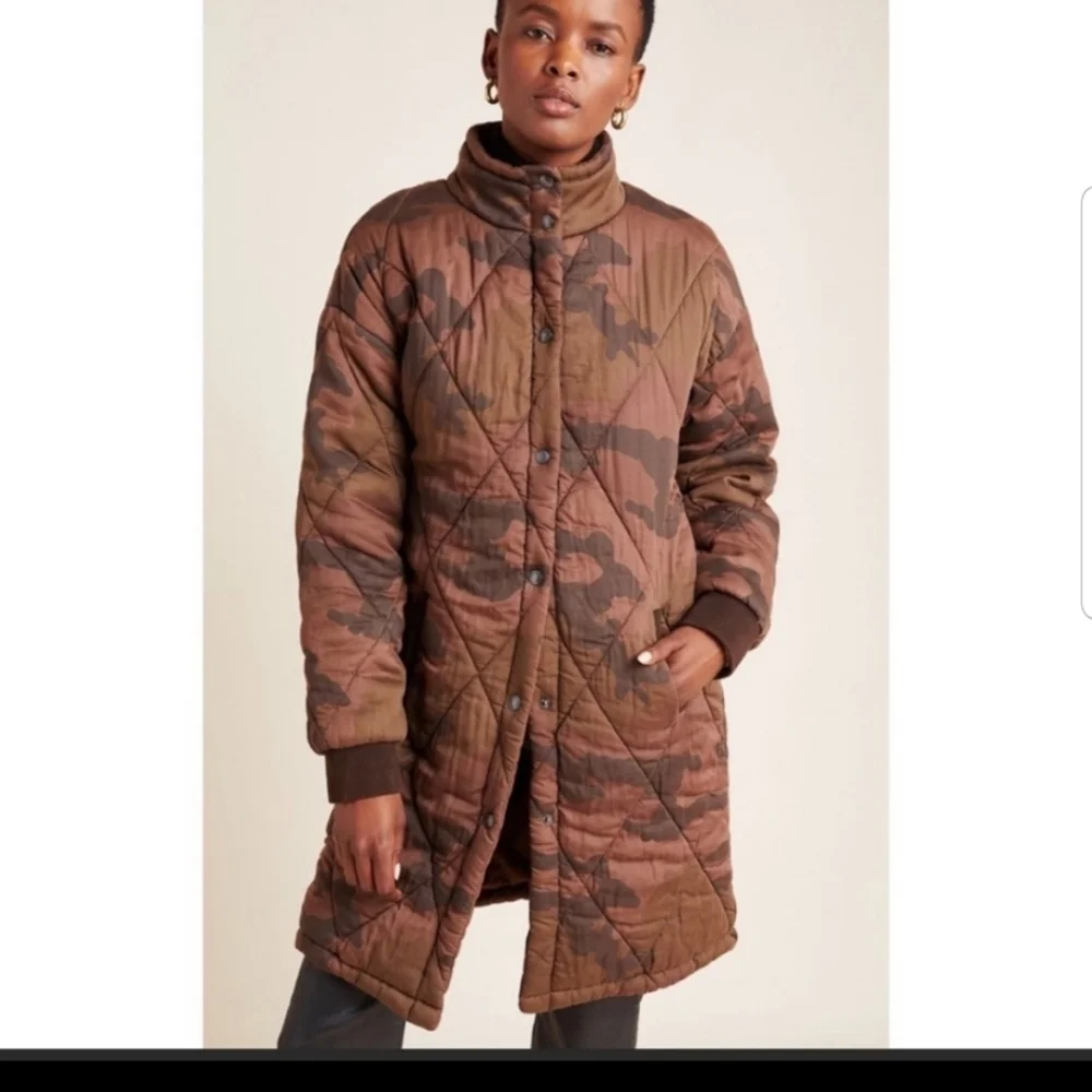 Anthropologie Marrakech Quilted Camo Jacket - Picture 3 of 10